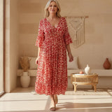 Zomerjurk met boho print en speelse uitstraling