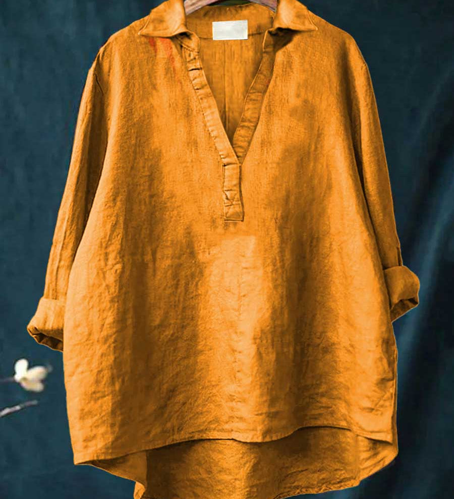 Zomerblouse met zachte stof en Franse elegantie