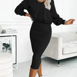 Malia | Jurk en Trui Set met gelaagde look voor dagelijks comfort