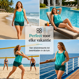 Isla | Comfortabele Tankini Set met Stippenprint