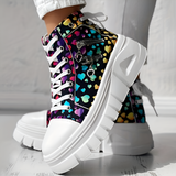 Hoge sneakers met brede teenruimte en voetboogondersteuning