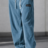 Corduroy broek met zachte ribstof en relaxte pasvorm