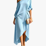 Amélie | Elegante One-Shoulder Jurk met Drapering