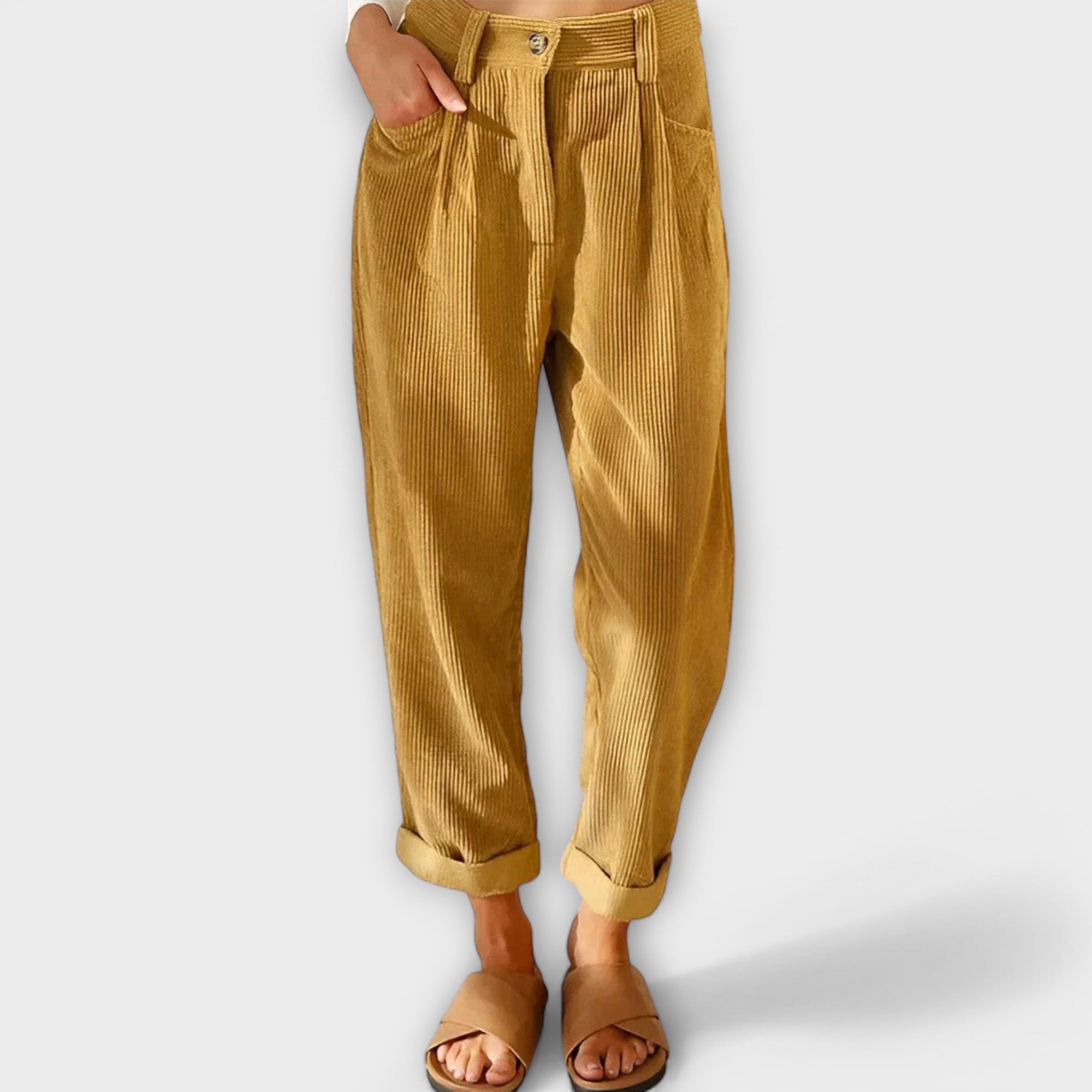 Corduroy broek met zachte structuur voor dagelijks comfort