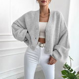 Vest met ballonmouwen en cropped pasvorm voor moderne look