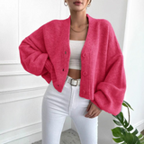 Vest met ballonmouwen en cropped pasvorm voor moderne look