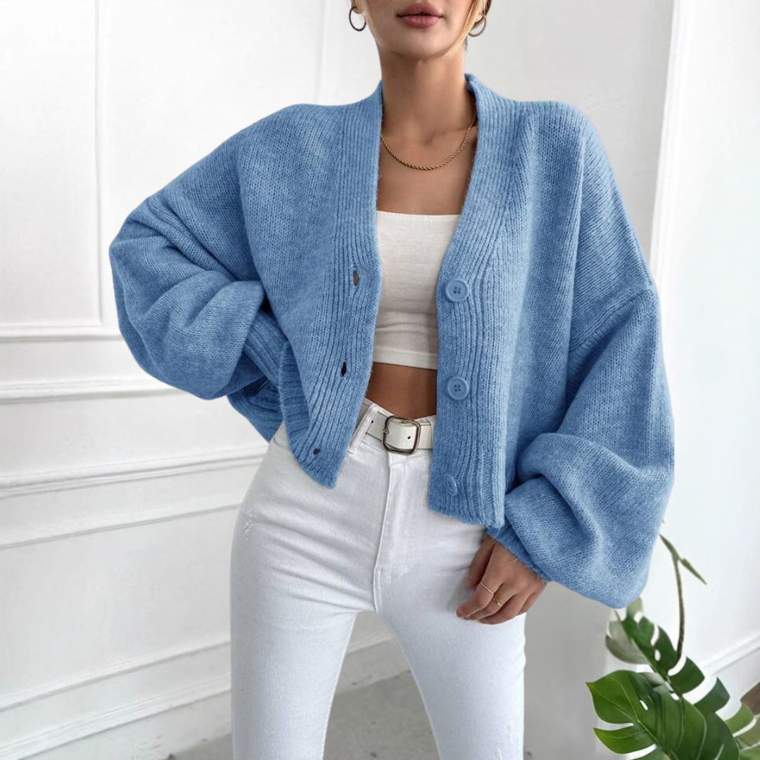 Vest met ballonmouwen en cropped pasvorm voor moderne look