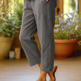 Linnen broek met luchtige pasvorm voor zonnige dagen