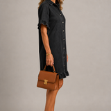 Lotte | Denim Blousejurk met Knoopsluiting