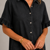 Lotte | Denim Blousejurk met Knoopsluiting