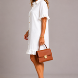 Lotte | Denim Blousejurk met Knoopsluiting