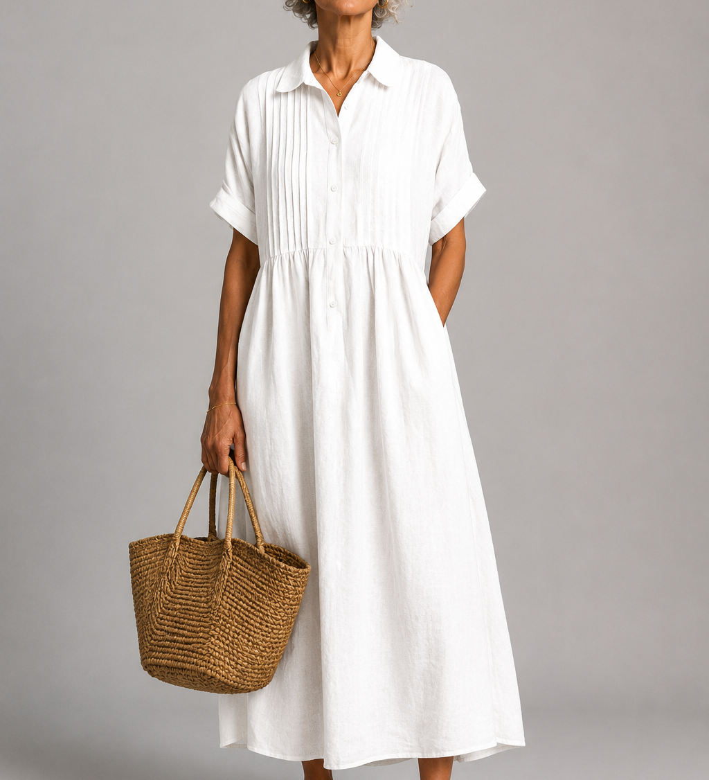 Celina | Elegante Maxi Zomerjurk met V-Hals