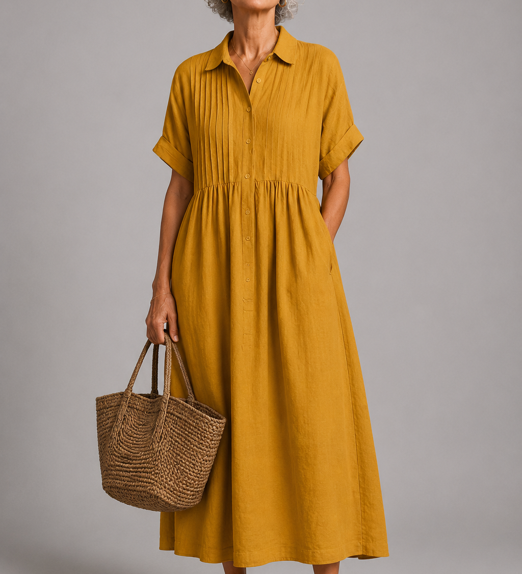 Celina | Elegante Maxi Zomerjurk met V-Hals
