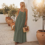 Noémie | Elegante Rugloze Maxi Jurk