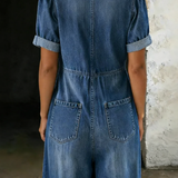 Jade | Denim Jumpsuit met Strikdetail