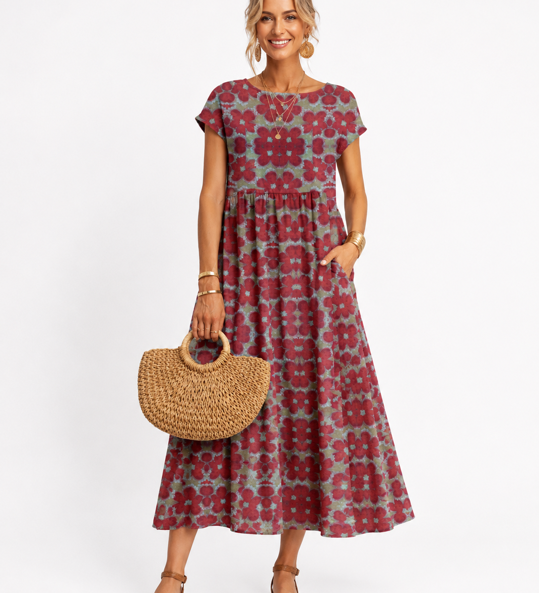 Florene | Zomerjurk met korte mouwen