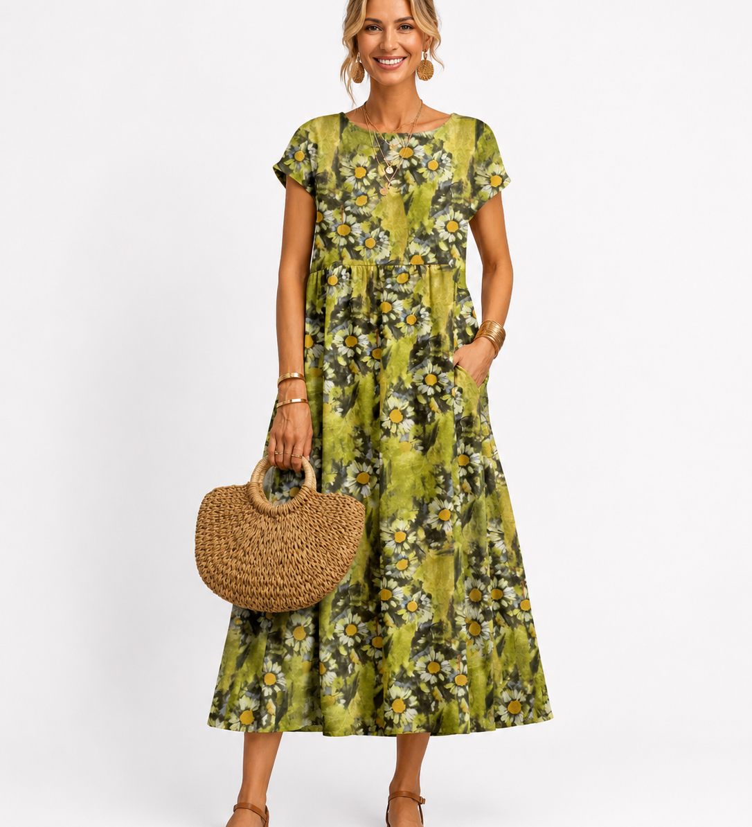 Florene | Zomerjurk met korte mouwen