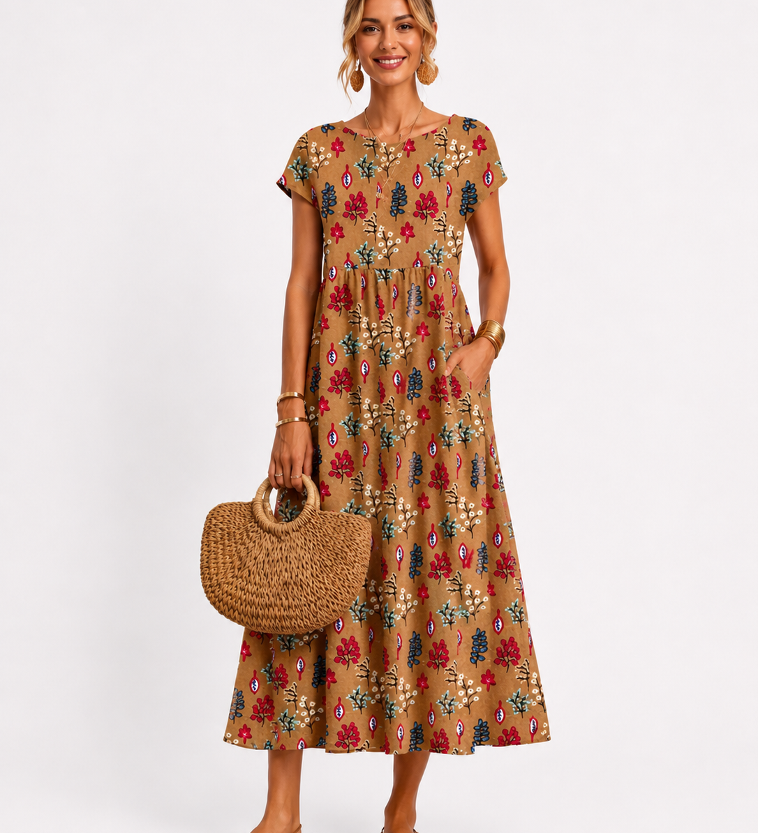 Florene | Zomerjurk met korte mouwen