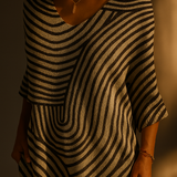 Gebreide top met abstract patroon en zachte knit blend