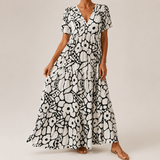 Fleur | Zwierige Maxi Jurk met Bloemenprint