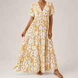 Fleur | Zwierige Maxi Jurk met Bloemenprint