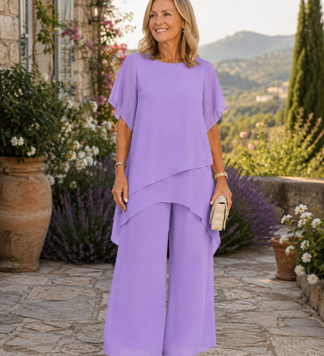 Elara | Elegante tweedelige set met asymmetrische top