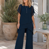 Elara | Elegante tweedelige set met asymmetrische top