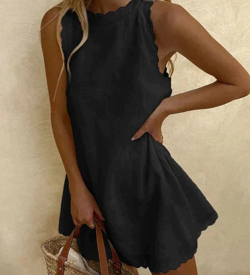 Zomerjurk met mouwloos design en tijdloze elegantie