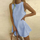 Zomerjurk met mouwloos design en tijdloze elegantie