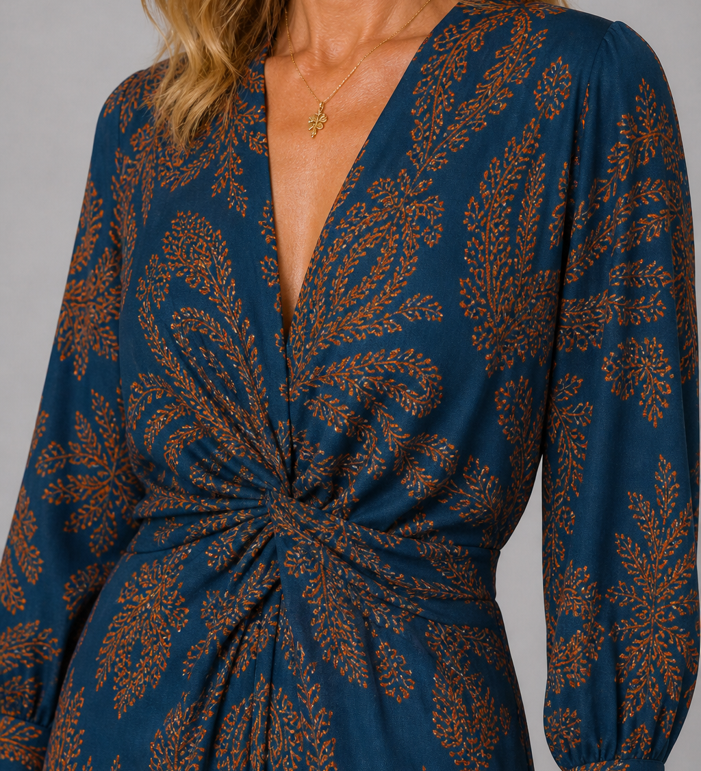 Midnight Bloom Jurk