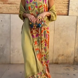 Bohemian jurk met artistieke print en zwierige pasvorm