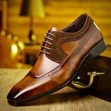 Leren veterschoenen met tijdloze elegantie en verfijnd silhouet