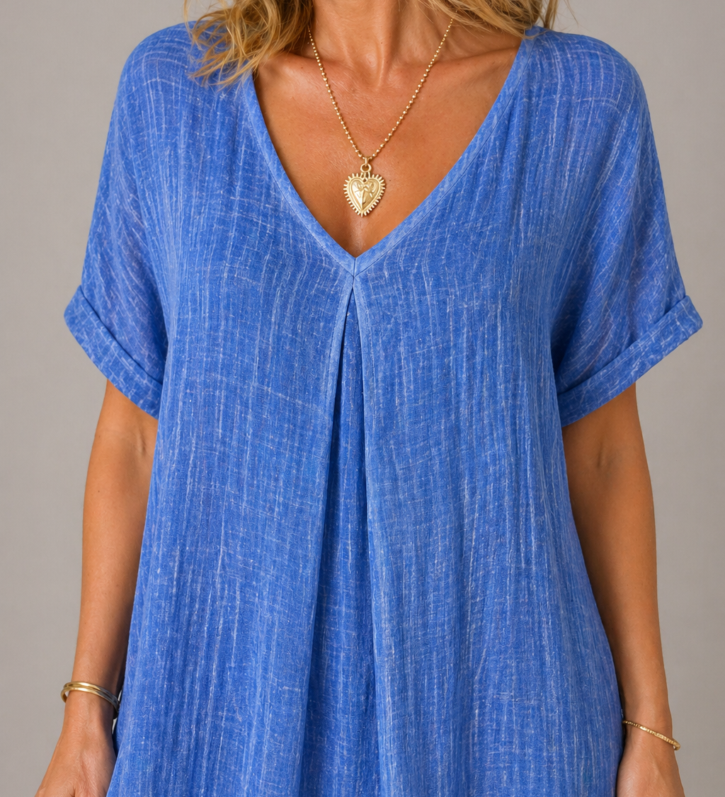 Isabelle | Elegante Blauwe A-lijn Jurk