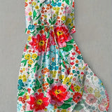 Bloemenjurk met levendige print en comfortabele pasvorm