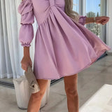 Junia | Off-shoulder jurk met ruches en elegante pasvorm