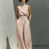 Joana Conjunto Elegante de Algodón y Lino