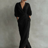 Lorena Vestido Maxi con Escote en V