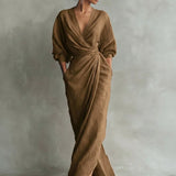 Lorena Vestido Maxi con Escote en V