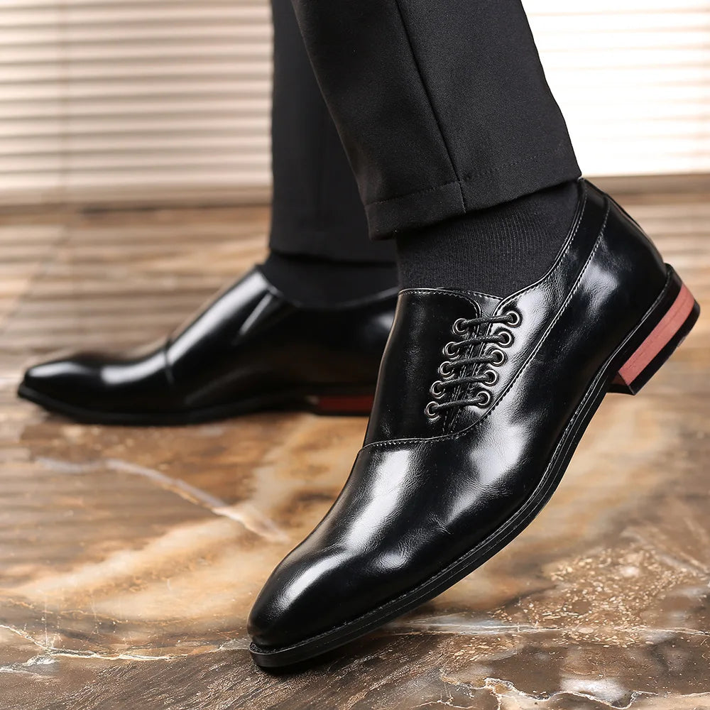 Oxford schoenen van echt leer met zijveters en handwerk