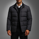 Donsjack met blazer-snit en premium eendendonsvulling
