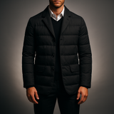 Donsjack met blazer-snit en premium eendendonsvulling