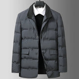 Donsjack met blazer-snit en premium eendendonsvulling