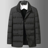 Donsjack met blazer-snit en premium eendendonsvulling