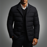 Donsjack met blazer-snit en premium eendendonsvulling