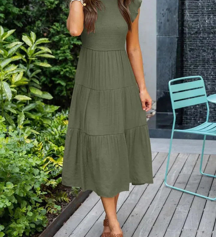 Sadie | Zomerjurk met vlindermouwen en luchtige pasvorm