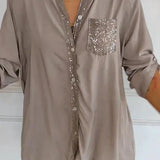Katalina | Top met glitterpailletten voor een stijlvolle casual look