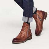 Chelsea Boots met cavallino-afwerking en tijdloze uitstraling