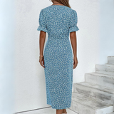 Liza | Jurk met knoopdetails en elegante plooien voor elke gelegenheid