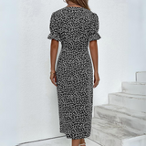 Liza | Jurk met knoopdetails en elegante plooien voor elke gelegenheid