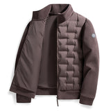 Gewatteerde donsjas met fleece mouwen en 100% ganzendons